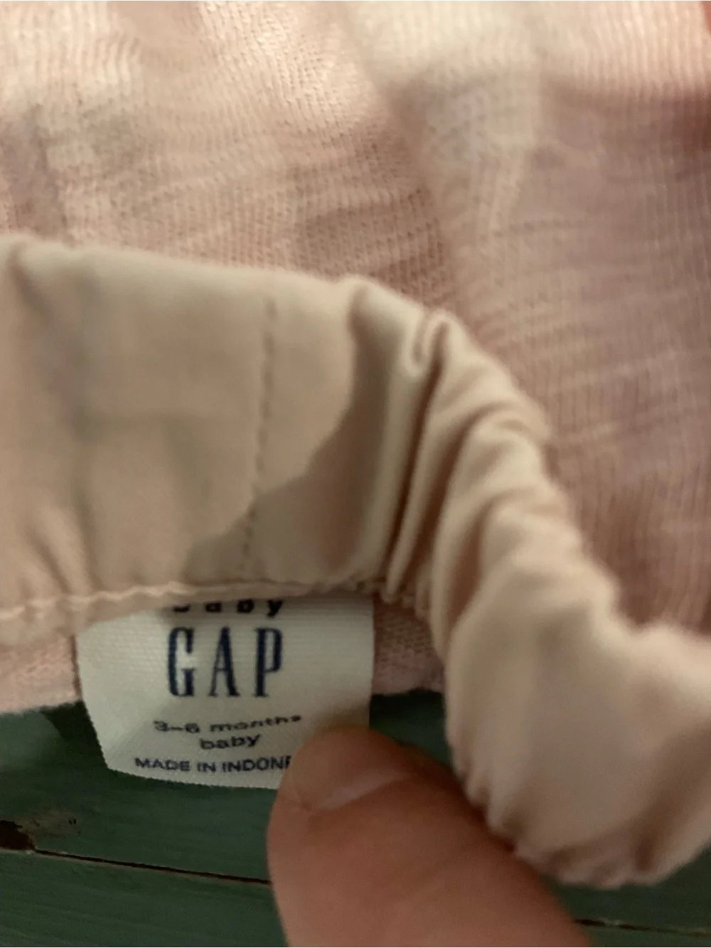 GAP Baby Girl Pale Pink Elastic-Waist Cotton Pants 3-6M